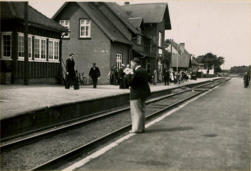 Ikast Station i midten af 1920erne