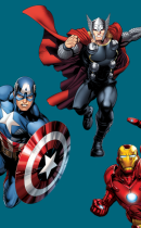 Marvel superhelte i streg og på film